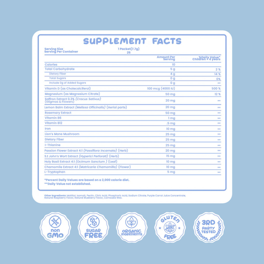 Natural - Saffron Sticks Mood + Focus Support for Kids